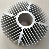 Dissipateur thermique en aluminium extrudé série 6000 avec ailettes pliées, conception sur mesure, services de pliage, soudage et découpe