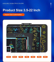 Tablette d'écriture LCD 8,5 pouces en ABS, alimentée par batterie, portable, légère, étanche, pour l'apprentissage des tout-petits, bloc de dessin électronique