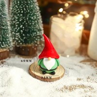 Adornos Navideños de Vidrio, Figuras de Papá Noel para Árbol de Navidad, Decoraciones Creativas de Dibujos Animados para el Hogar, Mini Decoraciones para Escritorio y Coche