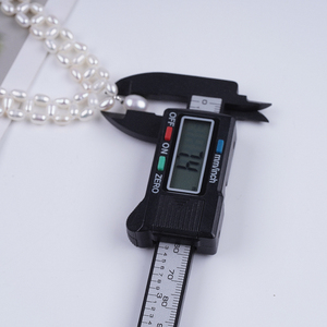 Collar de perlas de agua dulce reales collar de mujer con forma de arroz joyería - Product Image 5