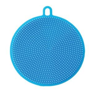 Silicone Dishwashing <b>Brush</b> <b>Round</b> Scrubber For Kitchen Dish Cleaning Non Stick Oil Resistant Multicolor - Product Image 3