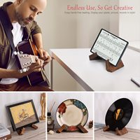 Support de livre de recettes pliable multifonctionnel en bois, présentoir de comptoir de cuisine, support de rangement pour épices, pour la décoration de livres de recettes