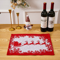 Napperon de noël de dessin animé, décorations de noël, tapis de Table isolant, arbre de noël, robe