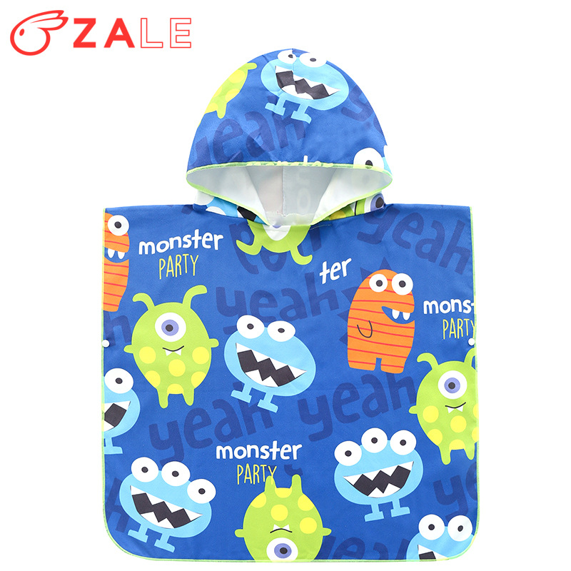 6 m blue bottom little monster bathrobe