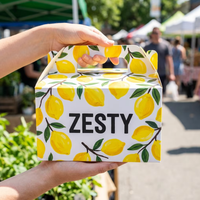Boîte d'emballage alimentaire en carton pliable personnalisée avec logo pour beignets et macarons, couleur et taille sur mesure