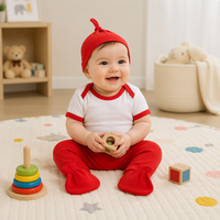 Ensemble cadeau de vêtements pour bébé nouveau-né avec bodys, pantalons, chapeau, gants, couvre-pieds - Unisexe 0-24 mois Printemps 100% coton