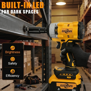 <span class=keywords><strong>Kit</strong></span> Combinado de Taladro de Impacto y Llave de Impacto Inalámbricos con Motor sin Escobillas ELECMAPS, Aleación de Aluminio OEM para Batería de <span class=keywords><strong>20V</strong></span>, Juego de Herramientas Ligeras - Product Image 5