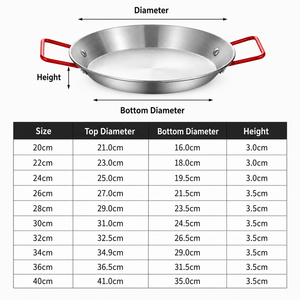 Plaque de nouilles de cuisson instantanée Ramen à double oreille en acier inoxydable de style coréen avec poignée pour plat de fruits de mer espagnol de fête - Product Image 2