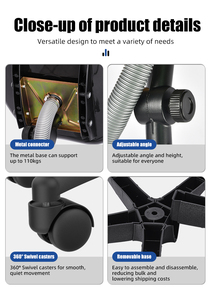 Évier à shampoing portable en plastique profond, personnalisé, directement de l'usine, avec support et réservoir d'eau, pour équipement de salon de coiffure - Product Image 4
