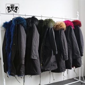 Janefur Hot Sale High Quality Women Winter <strong>Fur</strong> Parka <strong>Jacket</strong> Customized Color Female Real Raccoon <strong>Fur</strong> <strong>Lined</strong> Parka - Product Image 6