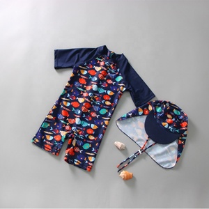Custom UPF 50+ <strong>Toddler</strong> Children Swimsuit Zip Rash Guard One Piece Zipper Printed Long Sleeve Kids Beachwear Swimwear <strong>Swim</strong> <strong>Suit</strong> - Product Image 2