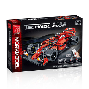 Mork 023005-<span class=keywords><strong>1</strong></span> de la ciudad de Super velocidad Champions <span class=keywords><strong>1</strong></span>/10 rojo de coche de carreras de Fórmula de bloques de construcción ladrillos juguetes de bricolaje con 1255 piezas - Product Image 6
