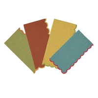 Serviettes en lin brodées à bords festonnés personnalisées en gros pour la décoration de table de mariage, restaurant, hôtel, maison, couleur personnalisée