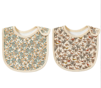 Bavoirs pour bébés nouveau-nés du Danemark, garçons et filles, lot de 2, en coton doux, antibactériens, écologiques, absorbants, lavables en machine