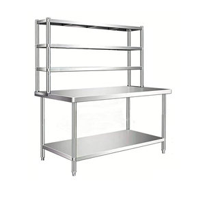Wholesale Stainless <strong>Steel</strong> Prep Table Heavy Duty Commercial Workbench with Adjustable <strong>Shelving</strong> for Restaurant Supply - Product Image 2