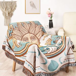 Vente en gros bon marché Logo personnalisé 2024 Fashion Southwest décoratif tissage Style bohème housse de canapé couverture couvre canapé chaise <span class=keywords><strong>lit</strong></span> - Product Image 1