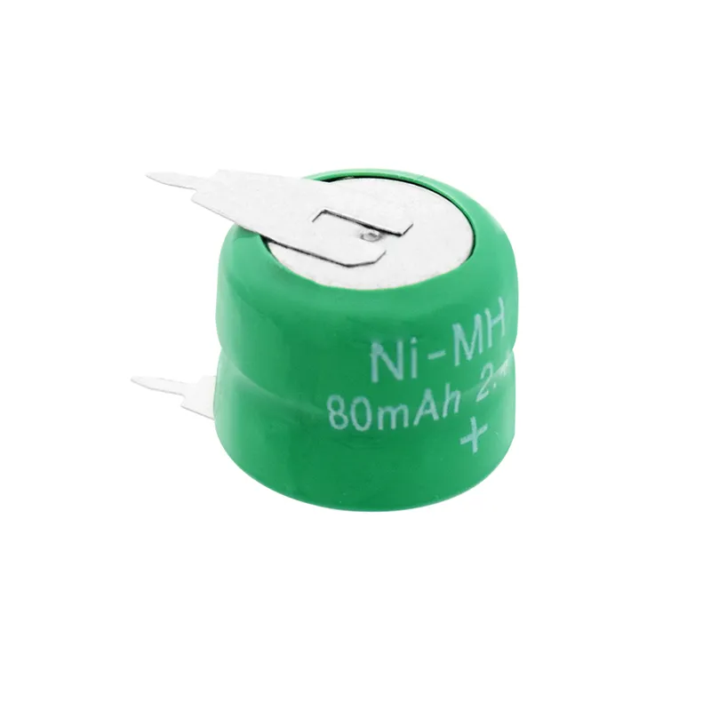 2.4V 80mAh नी-Mh बैटरी पैक nimh बटन सेल b80h पिन के साथ