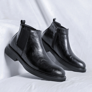 Chaussures décontractées noires - Style bout rond - Bottes Marten - Bottes montantes à tige basse - Product Image 6