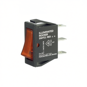Illuminated Rocker Switch Red 3 Pin On Off Indicator Light <b>Toggle</b> For Electrical Devices - Product Image 2