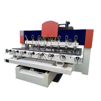 Nouvelle Arrivée Machine de fraisage CNC pour le travail du bois à têtes multiples 3D, Rotatives, NC Studio RichAuto DSP, Haute rigidité, Broche 5.5kW pour