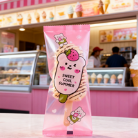 Logo personnalisé de qualité alimentaire BOPP plastique OPP sac stocké gelée Popsicle pochette d'emballage pour barre de chocolat sucette Popsicle crème glacée