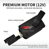 BSS987-1 BANGSUO Nouvelle serrure à deux points pour porte de compartiment de caravane Maxus V90 RV / Verrou de porte 2019- Noir Argent