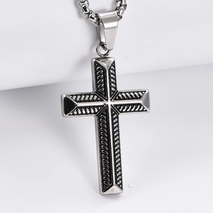 Collar con Colgante de Cruz de Acero Inoxidable, Estilo Hip Hop, para Hombre, Resistente al Agua, Regalo de Joyería - Product Image 6