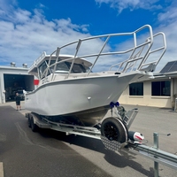 Bateau de pêche en aluminium Gospel Boat Boss 770, yacht professionnel à cabine rapide avec moteur hors-bord pour la pêche en haute mer