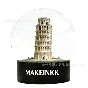 Makeinkk Italian Landmark Crystal <b>Ball</b> Hand Painted <b>Sphere</b> Home Decoration Gift - Product Image 3