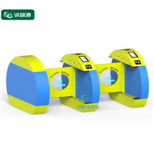 304 thông minh bằng thép không gỉ <span class=keywords><strong>RFID</strong></span> kiểm soát truy cập đầu đọc thẻ Swing rào cản turnstile cho mẫu giáo và công viên giải trí - Product Image 2