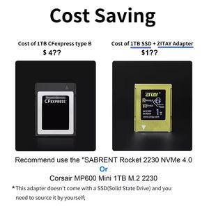 Zitay Cfexpress Type B Kaart Naar Nvme M.2 2230 Ssd Adapter Compatibel Met Ni Kon Z6 Z7 Z8 Z9 Ca Non R5 R5c Pana Sonic Gh6 S 1H - Product Image 4