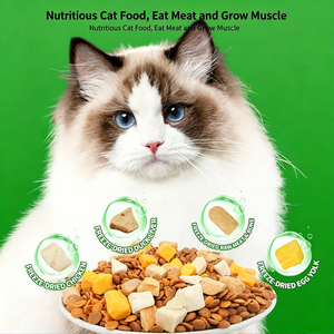 <span class=keywords><strong>Nourriture</strong></span> pour chats riche en viande, nutritive, pour développer les muscles, mélange double lyophilisé pour prendre du poids et avoir un visage rond, pour chatons et chats adultes - Product Image 5