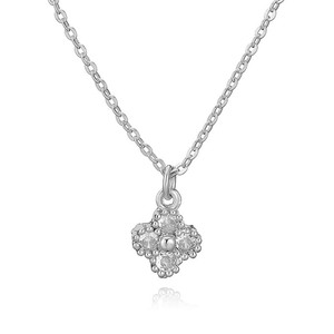 Collier en cuivre léger et luxueux avec zircon, trèfle à quatre <span class=keywords><strong>feuilles</strong></span>, collier pour femmes, chaîne en bambou exquise, <span class=keywords><strong>pendentif</strong></span> clavicule, plaqué <span class=keywords><strong>or</strong></span> 18 carats - Product Image 5