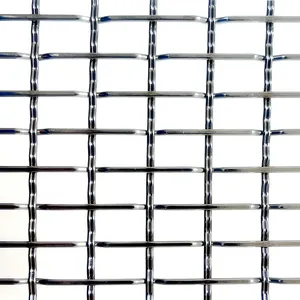 Stainless Steel Crimped Wire Mesh Woven Decorative Metal Grid