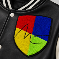 Patchs en chenille 3D personnalisés en gros, broderies de serviettes, badges de blason, appliques thermocollantes pour vestes universitaires