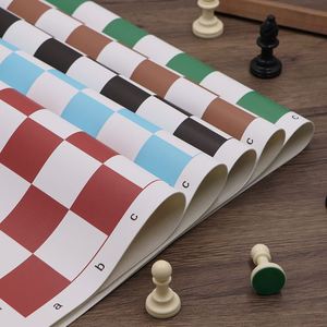 Reusable Tournament Chess <b>Mat</b> PU Leather <b>Roll</b> Chessboard Non Slip Chessboard for Kids and Adults - Product Image 4