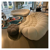 Sofás de burbujas de lujo nórdicos modernos de fantasía, sala de estar sofá para, muebles de 1-3 plazas, sofá de burbujas amarillo de tela personalizada