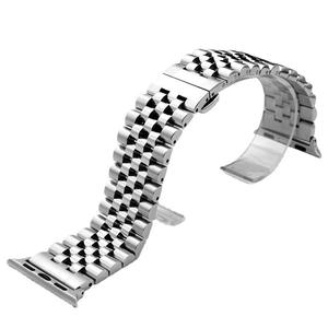 Correa de malla plateada de acero inoxidable para Apple Watch de 38 mm y 42 mm, compatible con las series 8, 7, 6, 5, 4, 3, 2, 1, SE, ISO - Product Image 5