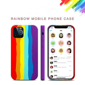 2024 nuovo <span class=keywords><strong>silicone</strong></span> liquido arcobaleno creativo <span class=keywords><strong>cover</strong></span> posteriore in <span class=keywords><strong>silicone</strong></span> per <span class=keywords><strong>iphone</strong></span> 13 14 pro max custodia per telefono/15 pro max borse per cellulare - Product Image 2