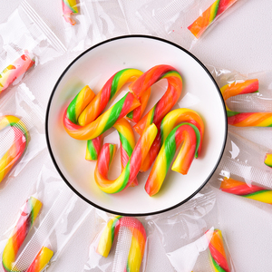 American Christmas Mini Hard Candy Cane Surtido <span class=keywords><strong>de</strong></span> sabores <span class=keywords><strong>de</strong></span> frutas Confitería <span class=keywords><strong>Dulces</strong></span> - Product Image 1