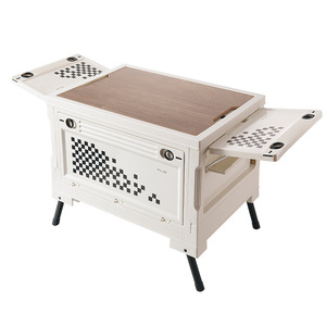 Caja de Almacenamiento de Plástico Rectangular Creativa para Acampar al Aire Libre, <span class=keywords><strong>Plegable</strong></span>, Portátil, 60L-70L, Multiusos, Organizador para Maletero de Coche - Product Image 6