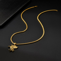 Collar con Colgante de Pegaso de Acero Inoxidable y Titanio, Joyería de Fantasía Vintage Unisex para Clavícula