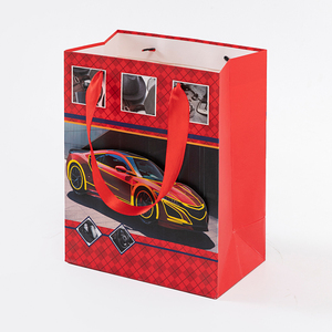 Dynamic Young Men's Gathering <strong>Toy</strong> Packaging-Red Racing Supercar Themed Gift <strong>Bags</strong> <strong>for</strong> Speed Themed <strong>Parties</strong> Brown Kraft Paper - Product Image 5