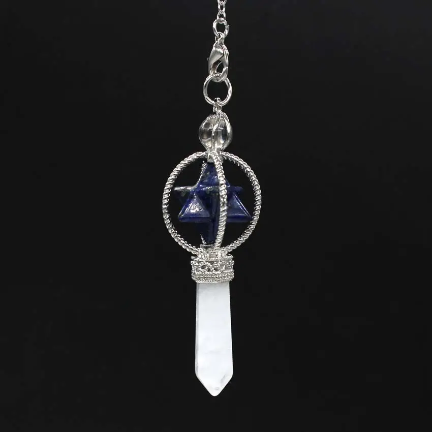Natuurstenen Hanger Amulet Kristal Meditatie Slinger Lapis Lazuli Reiki Energie Voor Mannen Vrouwen Sieraden Sieraden