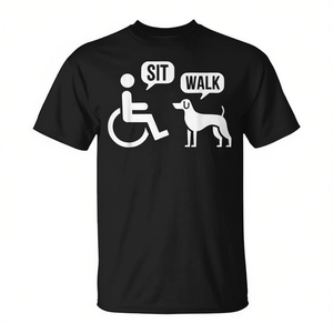 T-shirt pour utilisateurs de fauteuils roulants, pour personnes qui aiment les chiens et les animaux de compagnie - Product Image 2