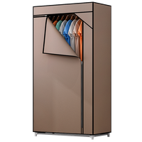 Armoire de chambre personnalisable en tissu non tissé, armoire simple peu volumineuse, économique