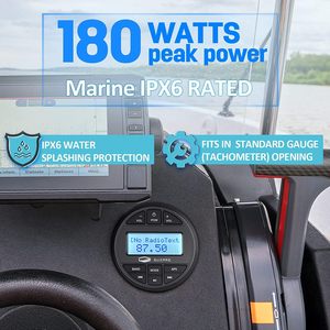 Hệ thống âm thanh biển thuyền Stereo Gauge receiver-bluetooth, không có CD DVD <span class=keywords><strong>Player</strong></span>, AM/FM radio, IP66 thời tiết, USB, MP3 - Product Image 5
