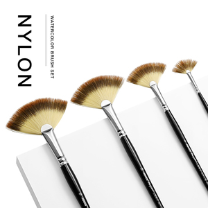 La Fabrique Rubens a récemment reçu des <span class=keywords><strong>pinceaux</strong></span> à <span class=keywords><strong>aquarelle</strong></span> en nylon de haute qualité en forme d'éventail, plusieurs modèles au choix pour la peinture. - Product Image 5