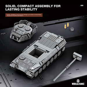 Reobrix 77038 Militaire Léopard 1 Char Lourd Modèle Blocs de Construction Weapo Ensembles 1/26 MOC Briques de Char Jouets Puzzle pour Enfants Cadeau - Product Image 5