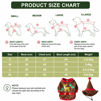 MEIQIPETBABY Costume d'hiver mignon pour animaux de compagnie, vêtements pour chien, pull en polaire marron, broderie de renne, chapeau de renne, ensemble 2 pièces